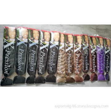 New  wholesale 82 Inch Synthetic Jumbo Braiding Hair Pre Stretched High Temperature Fiber Crochet Hair Extensions For Box Braids
